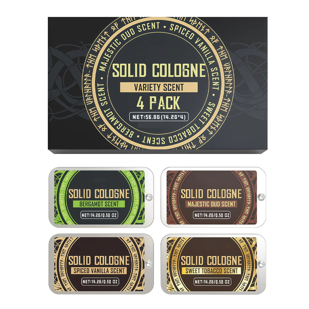 Men's Solid Perfume Balm Set – Fresh Long-Lasting Fragrance Solid Perfume Balm Oasis Select 1set boxed