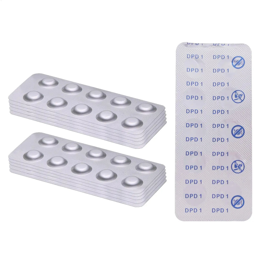 100 PCS Water Chlorine Test Tablets Fast DPD1 Chlorine Test Piece Visual High Range Free Chlorine Testing Tablets For Water Oasis Select Default Title