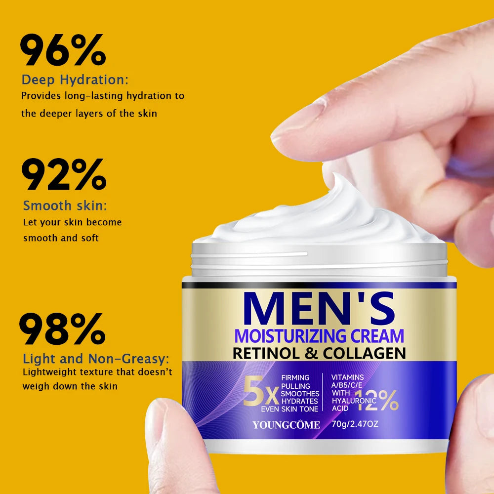 Men's Retinol Face Moisturizer Moisturizing Retinol Cream Anti-Wrinkle Aging Moisturizing Shrink Pores Whitening Smooth Retinol Oasis Select