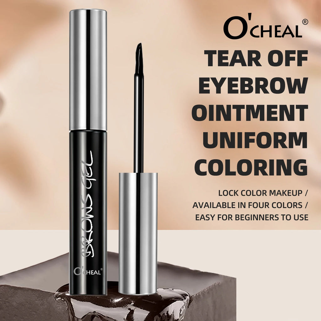 Ocheal Easy Peel Off Eyebrow Gel Tattoo Tint Semi-Permanent Eyebrow Gel Waterproof Long-Lasting Black Brown 3D Mascara Serums Oasis Select