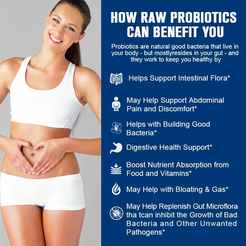 BEWORTHS High Absorption Probiotic Capsules Adults Digestive Health Supplement Promotes Promote Digestion Reduces Bloating Oasis Select