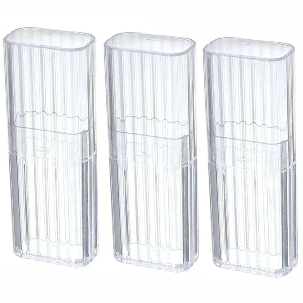1pc Portable Transparent Storage Box, Practical Toothpick Cotton Swab Case for Travel or Business Trip Oasis Select 3pcs white