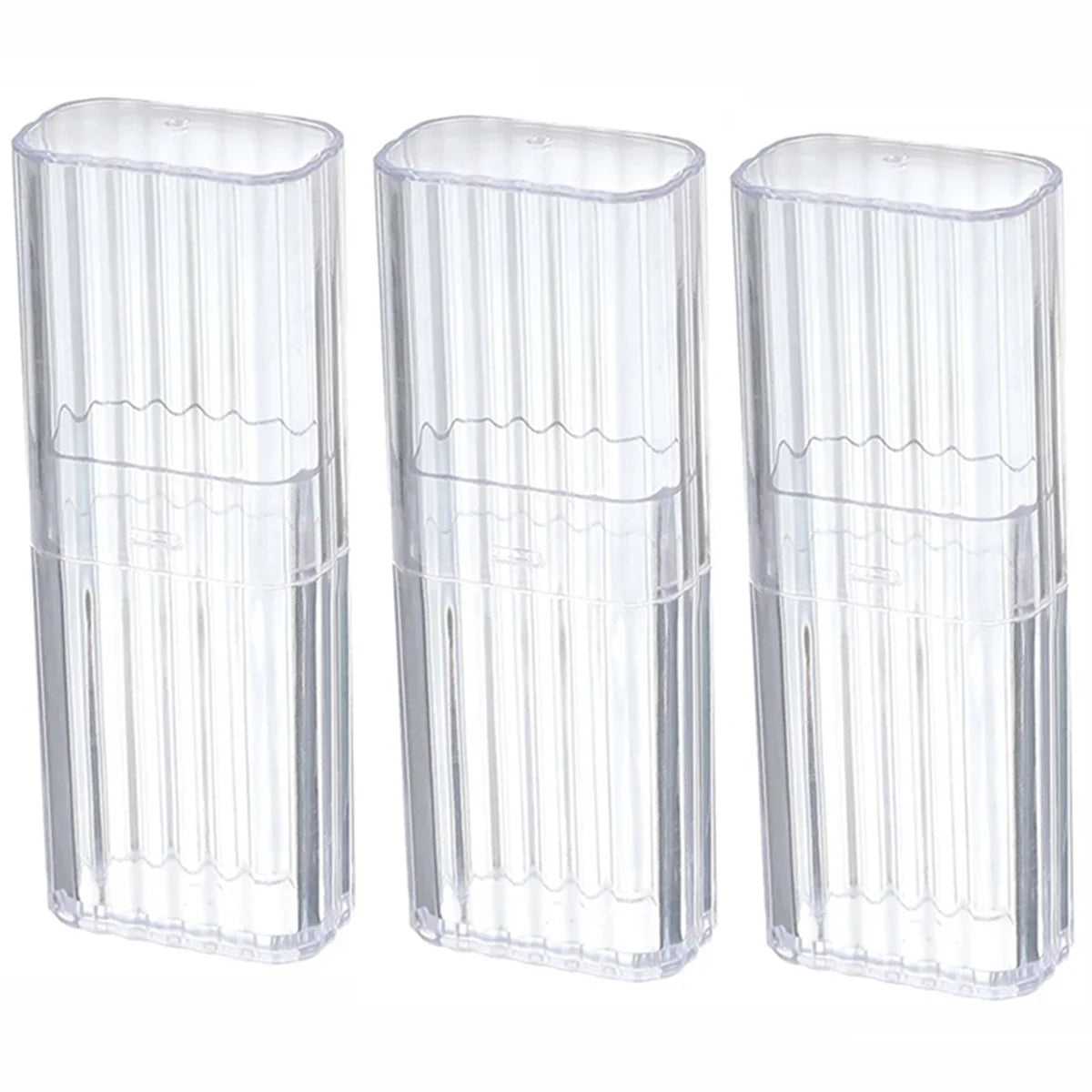 1pc Portable Transparent Storage Box, Practical Toothpick Cotton Swab Case for Travel or Business Trip Oasis Select 3pcs white