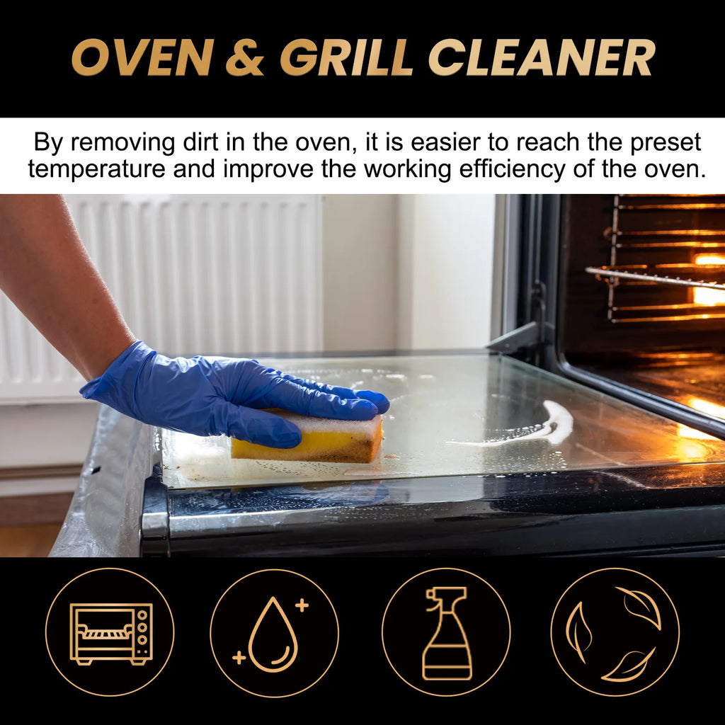 Stove Oven Foam Cleaner Quick Cleaning Inner Wall Dirt Grill Oil Stains Food Residues Unpleasant Odour Grease Stove Oven Cleaner Oasis Select