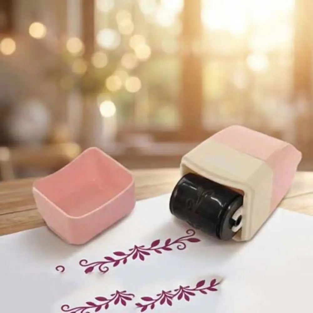 Convenient Lace Rolling Stamp DIY Handcraft Score Printing Pattern Roller Stamp Plastic Roller Sealing Painting Graffiti Gifts Oasis Select