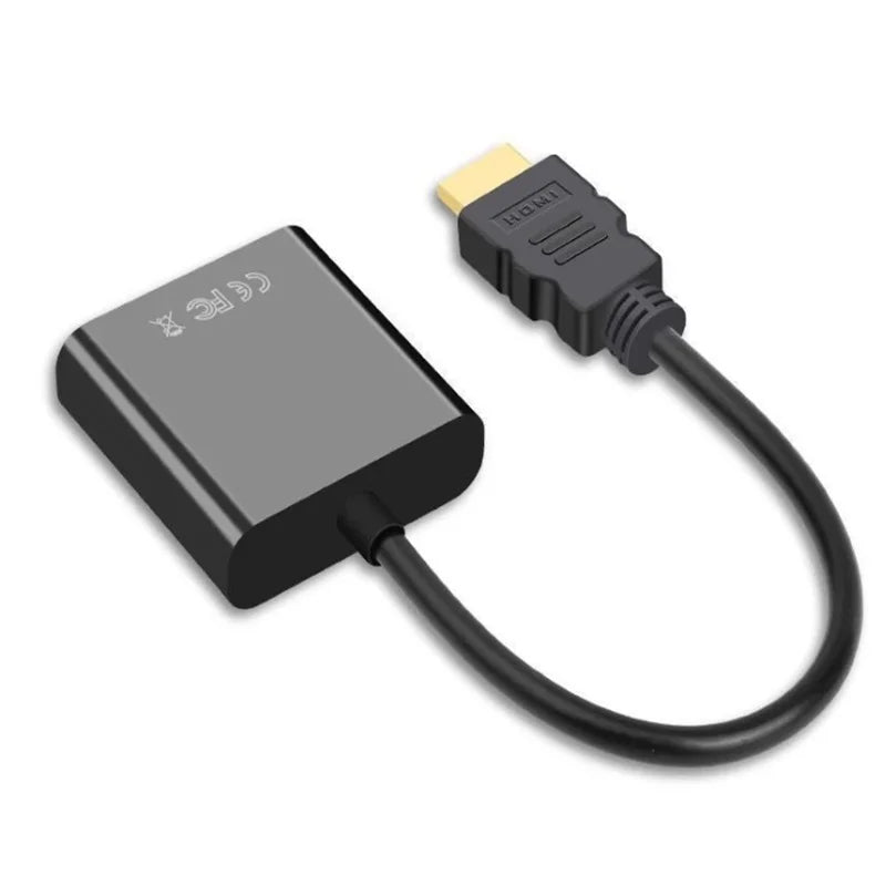 HD 1080P HDTV HDMI-Compatible To VGA Cable Cord Converter HDTV Male to VGA Female Converter Cable Cord Adapter for Tablet Oasis Select