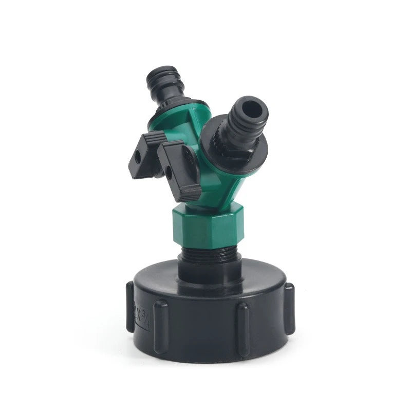 Garden 2 Way Water Pipe Connectors Pipe Adapter Hose Y Shape Splitter Valve Three Way Plastic Valve with Switch Oasis Select