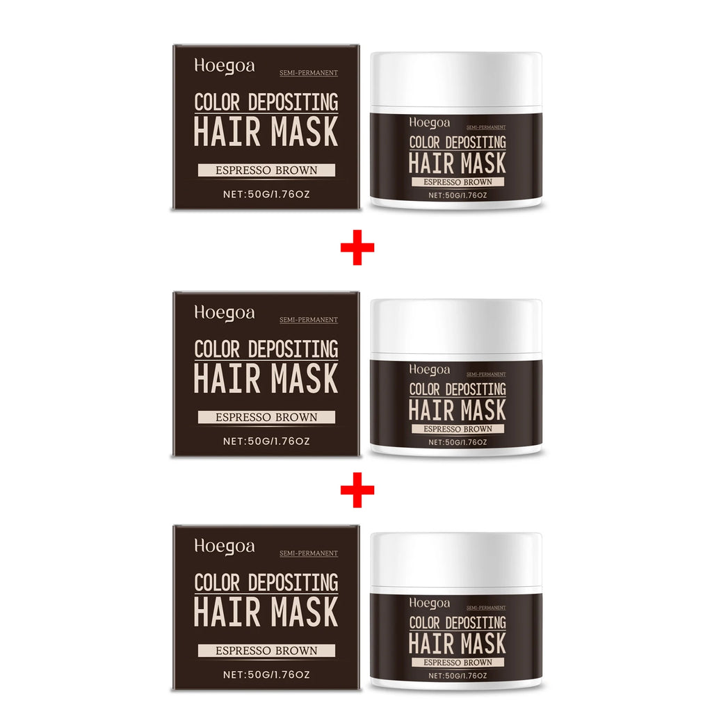50/100/150g Brown Hair Color Dye Cream Natural Lasting Dark Brown Cover Gray White Hair Nourshing Hair Coloring Styling Diy Wax Oasis Select 3pcs