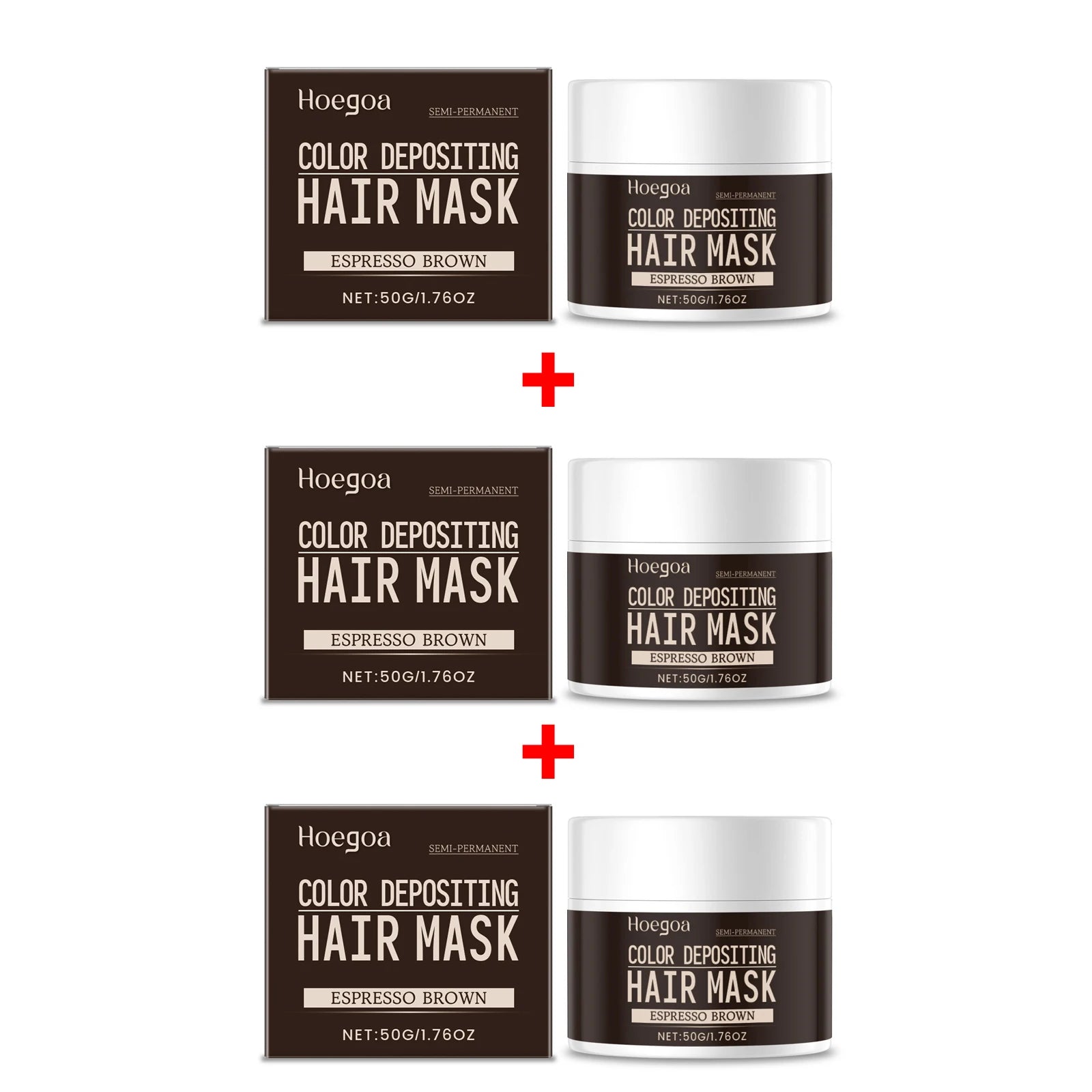 50/100/150g Brown Hair Color Dye Cream Natural Lasting Dark Brown Cover Gray White Hair Nourshing Hair Coloring Styling Diy Wax Oasis Select 3pcs