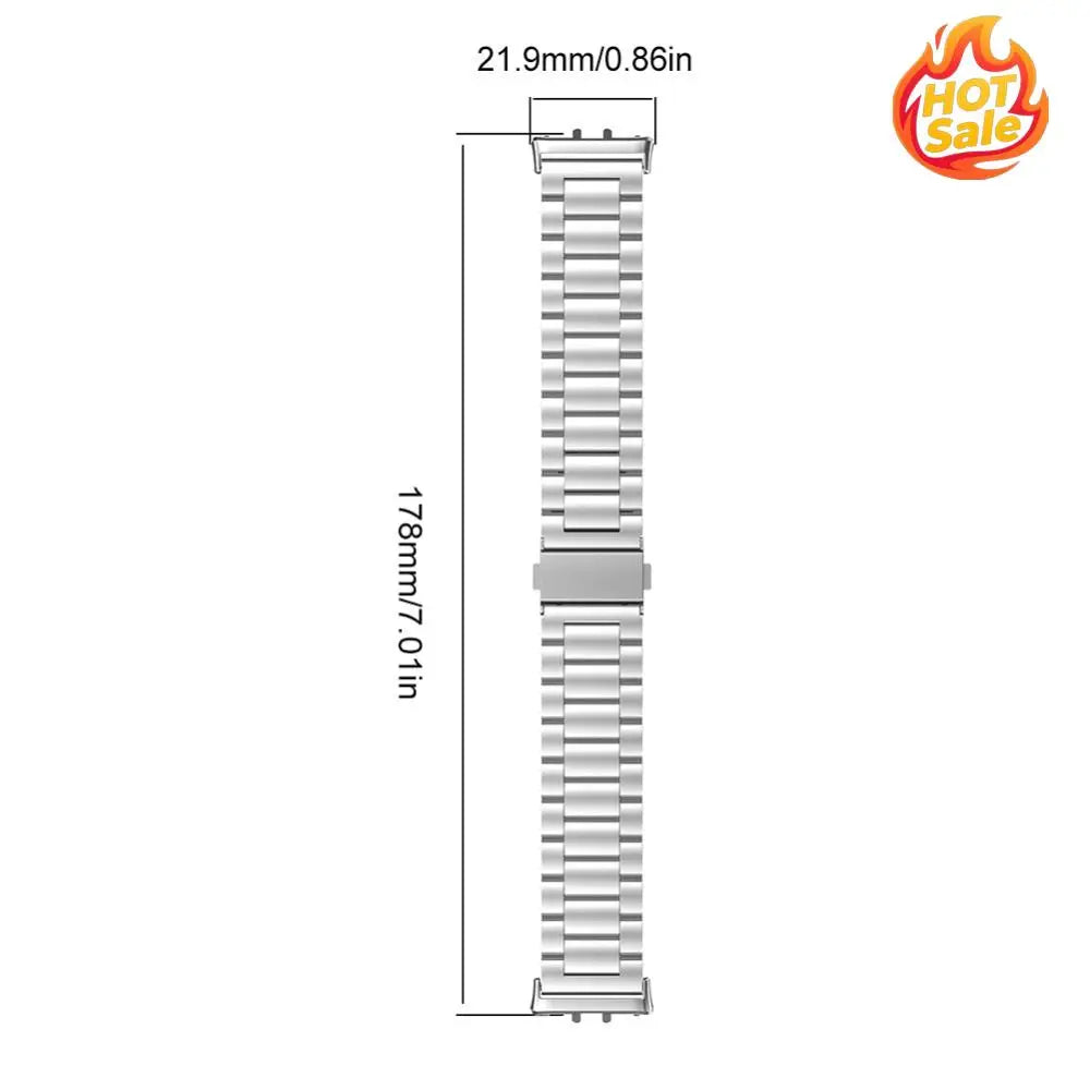Stainless Steel Metal Strap Adjustable Replacement Watch Band Quick Release Watch Strap for Samsung Galaxy Fit 3 SM-R390 Strap Oasis Select