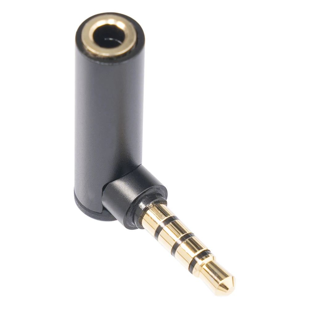 5-Pack 3.5mm Right Angle Audio Adapter 90° TRRS Male to Female