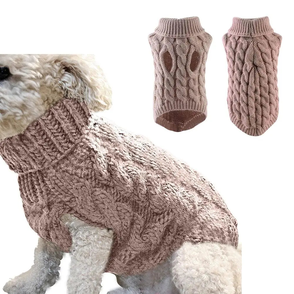 Knitted Dog Sweater – Warm Coat for Small Dogs & Puppies Dog Knit Sweater Oasis Select