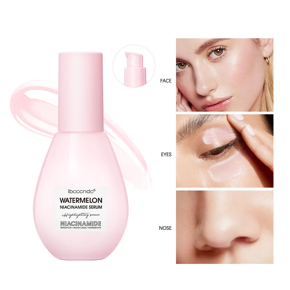 New Watermelon Glow Niacinamide Dew Drops Serum Makeup Primer Cream Lightweight Facial Serum & Priming Liquid Brightner Oasis Select
