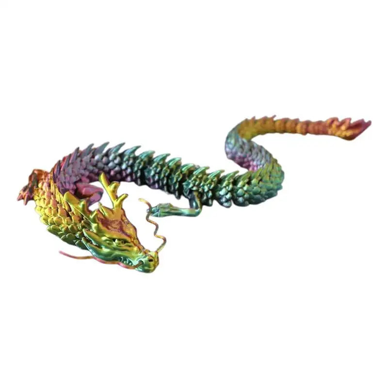 Articulated Dragon 3D Printed Flexible Joint 3D Printed Dragon Dragon Models 3D Printing Stuff Gradient Fantasy Animal Figurines Oasis Select