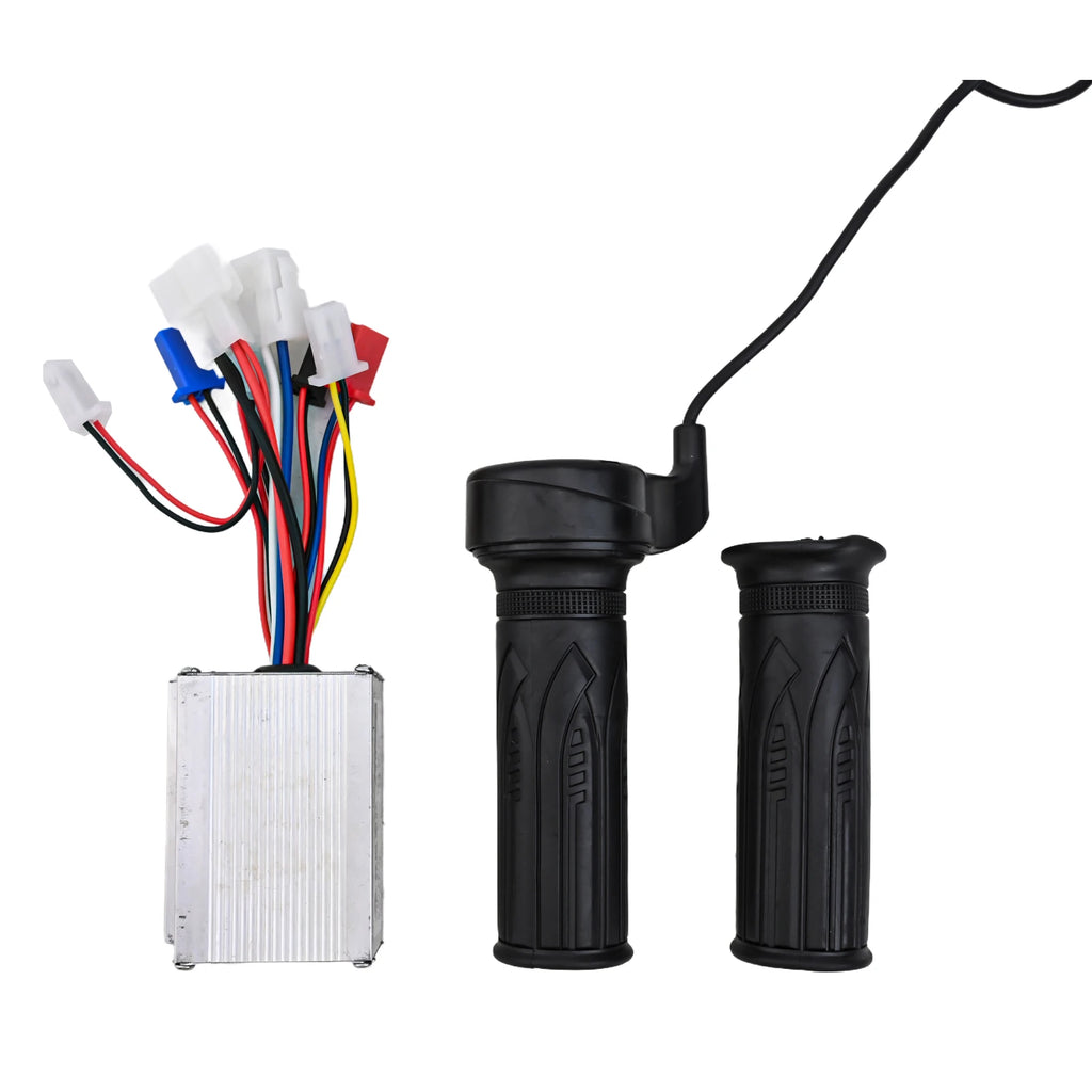 24-48V Brush Controller Throttle Grip Set Comfortable Grip Digit Display Easy Installation Heat Dissipation High Efficiency Oasis Select 24V 250W