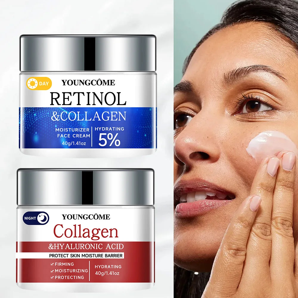 YOUNGCOME Collagen Retinol & Hyaluronic Acid Face Cream Set of 2