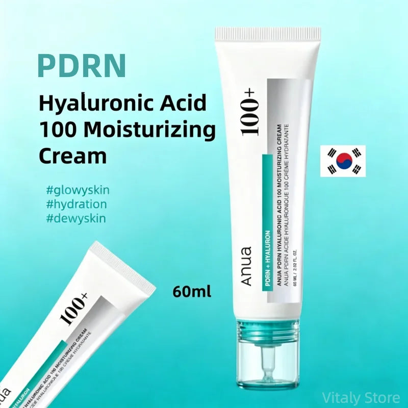 Korean Skincare PDRN Hyaluronic Acid 100 Moisturizing Cream Deep Hydrating Face Soothing Moisturizer Cream 60ml Face Care Oasis Select
