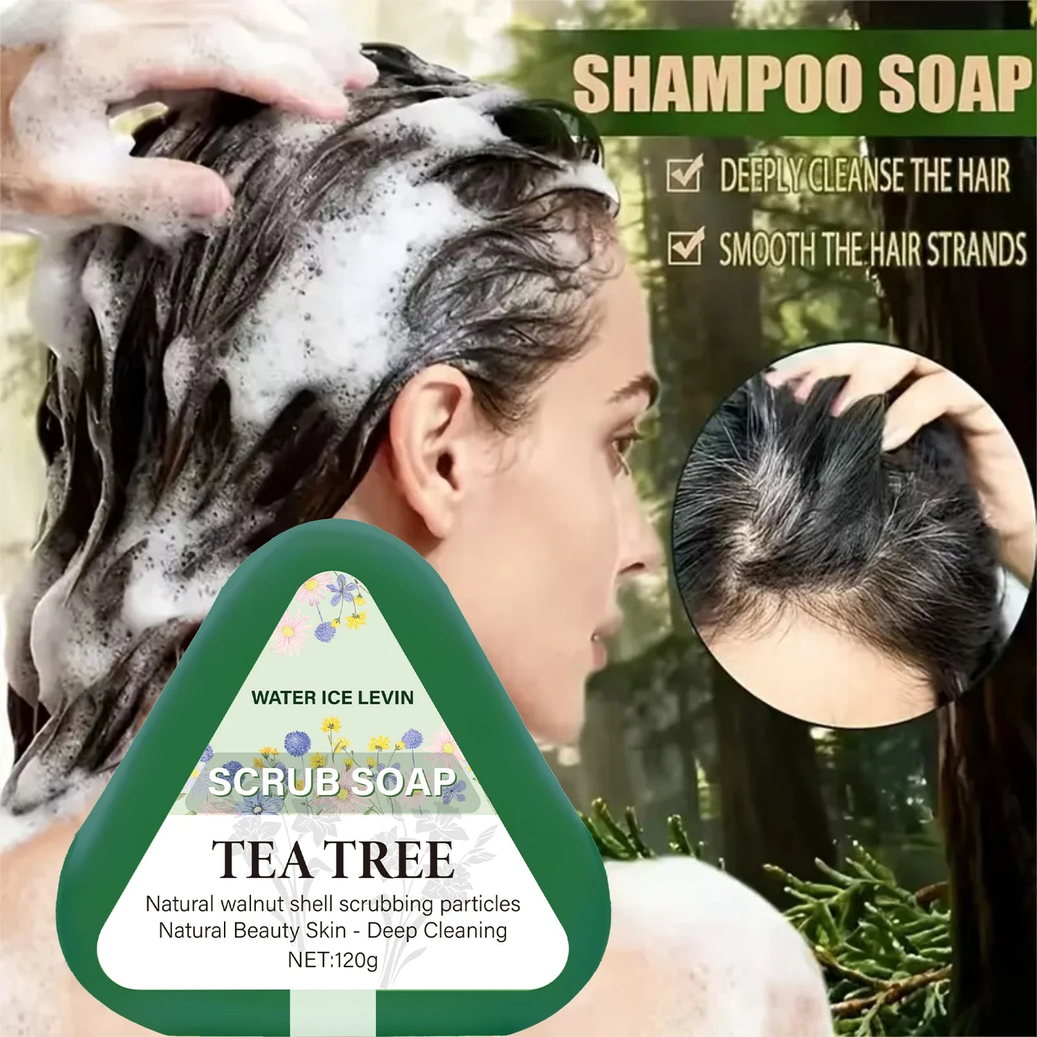 Tea Tree Scrub Soap with Walnut Shell – Deep Cleansing Bar Exfoliating Scrub Soap Oasis Select