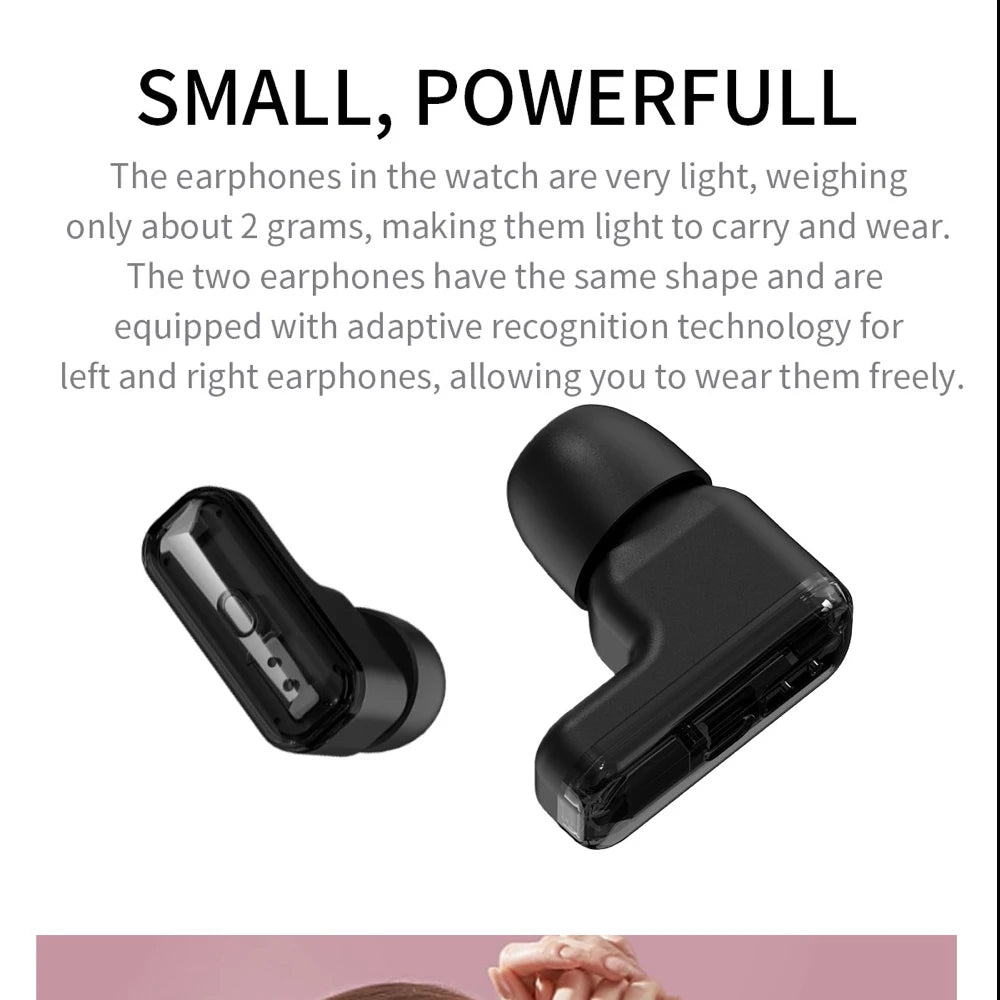 1.39" Women Smartwatch Men 2 In 1 TWS Headset Smart Watch Sport Fitness Heart Rate Health Watches Noise Reduction Earphone Music Oasis Select