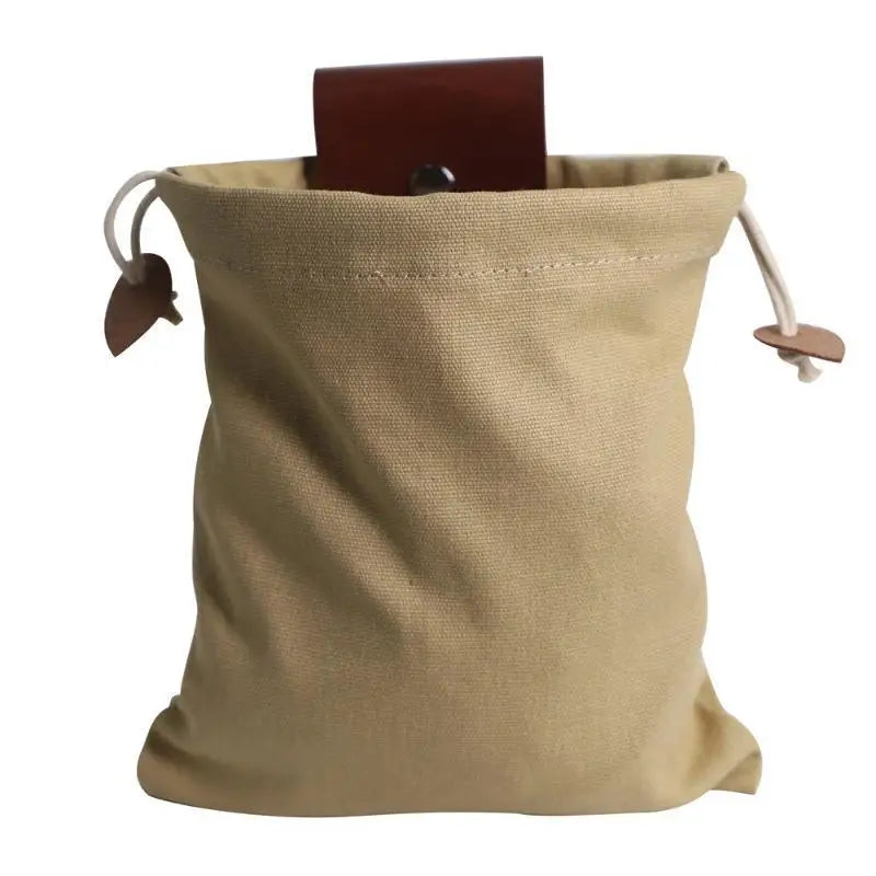 Portable Outdoor Waist Bag Wear-resistant PU Leather Foldable Hanging Storage Pouch for Cycling Running Camping Use Oasis Select A2