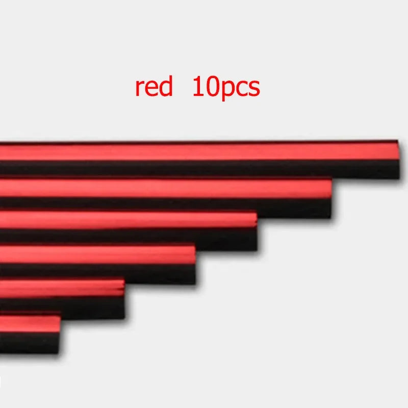10/20PCS 20cm Car Air Conditioner Outlet Decorative U Shape Moulding Trim Decor Strips Car Door Edge Corner Protector Oasis Select 10PCS Red
