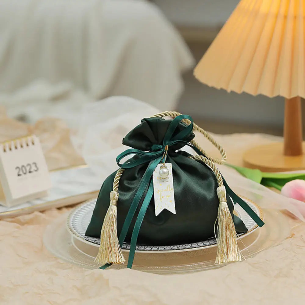 Velvet Candy Box Gift Bag Velvet Cloth Drawstring Tassel Bag Wedding Party Candy Pouches Wedding Party Fashion Drawstring Pocket Oasis Select D-15x3cm Other