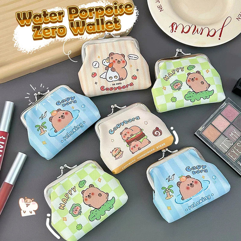 Cute Capybara Mini Coin Purse – PU Wallet for Kids & Gifts Mini Coin Purse Oasis Select