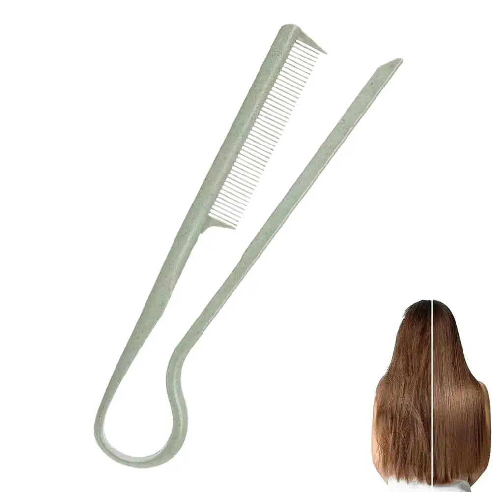 V-Shaped Hair Straightening Comb – Portable Styling Tool Hair Straightening Comb Oasis Select green