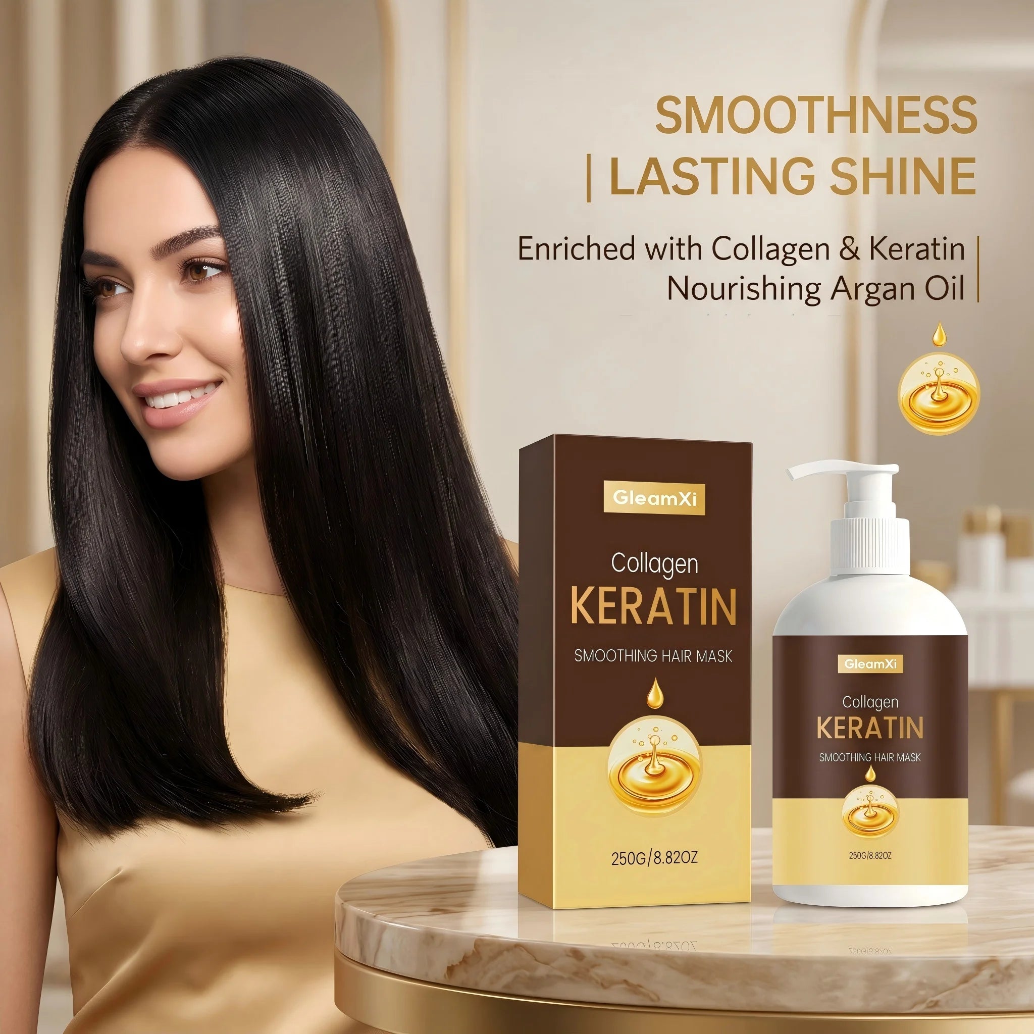 Collagen Keratin Hair Mask Conditioning Smoothing Repair Dry Damaged Hair,Frizz Control & Repairing Hydration Hair Mask Oasis Select