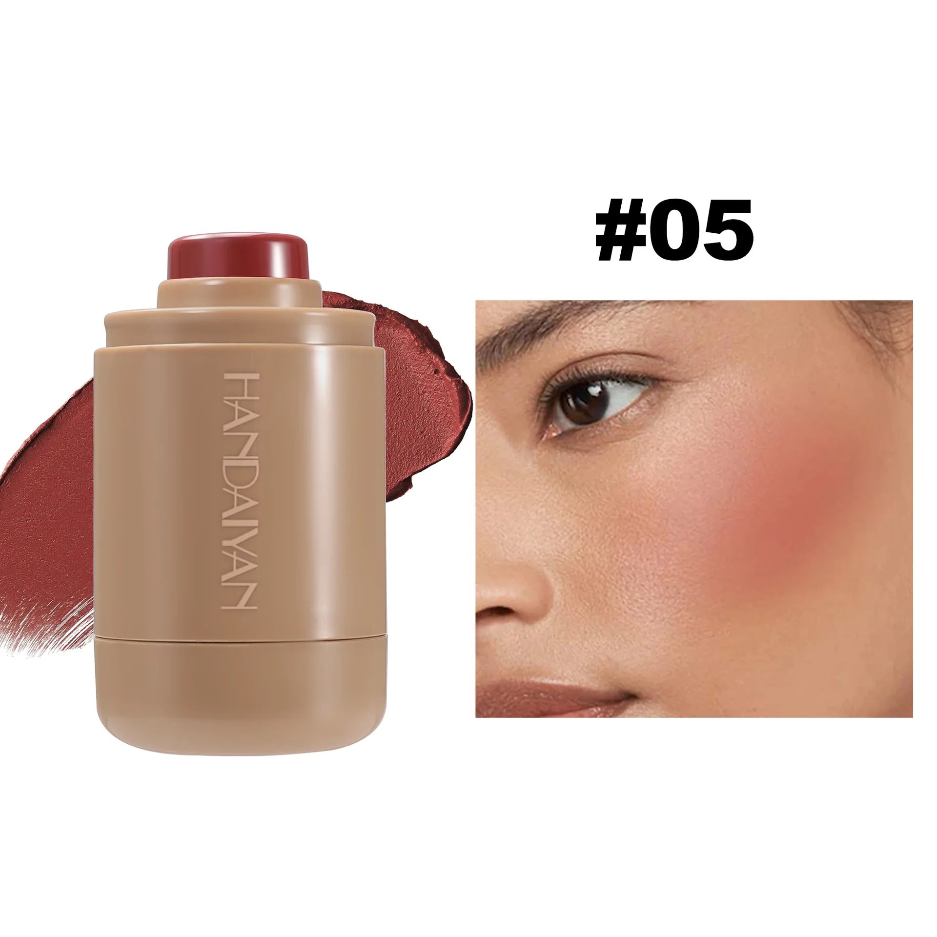 Handaiyan Cream Blush Stick – Lip & Cheek Tint, 6 Shades