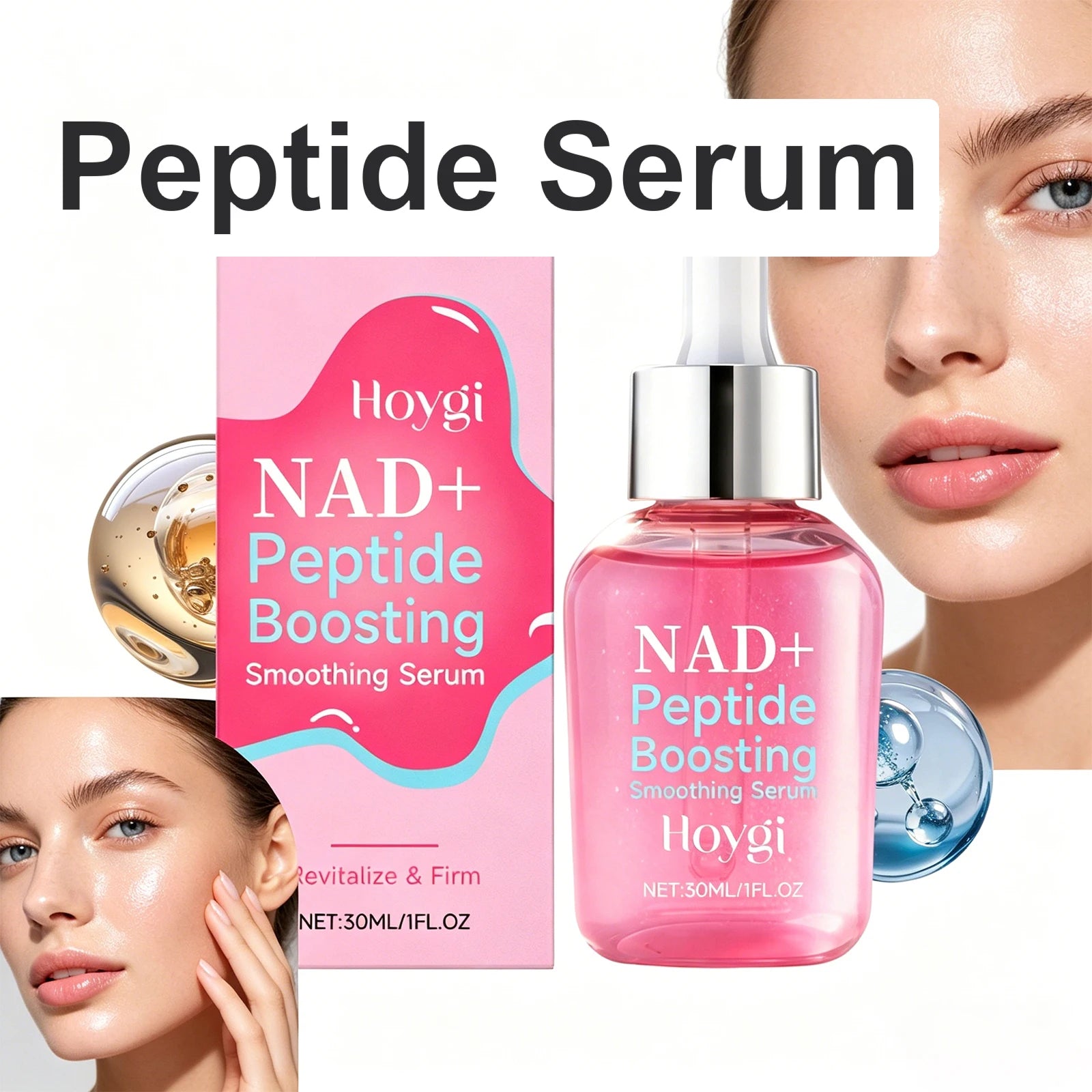 NAD+ Peptide Face Serum – Collagen & Hyaluronic Acid 30ml