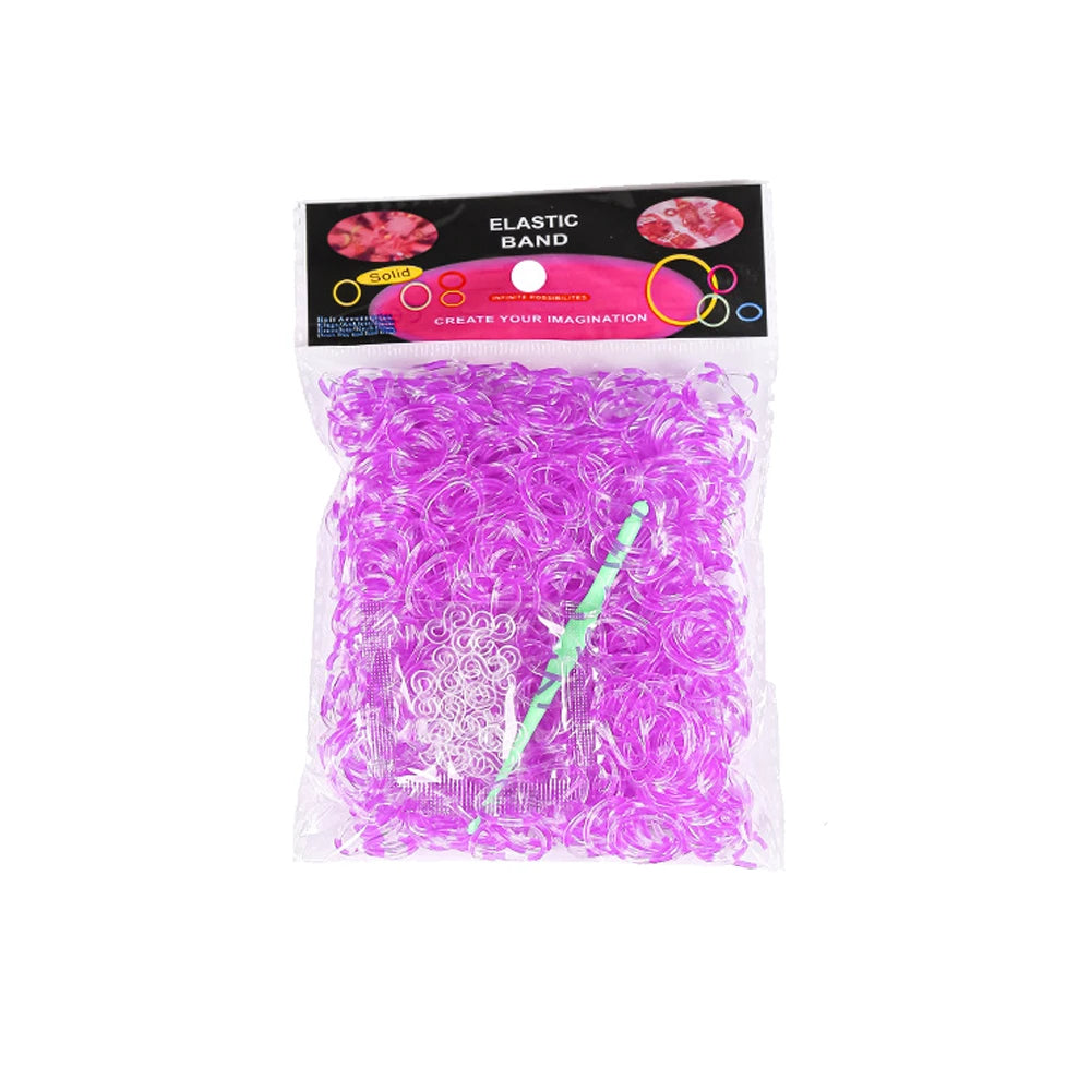 Loom Rubber Bands Bracelet Making Kids Elastic Weaving Lacing DIY