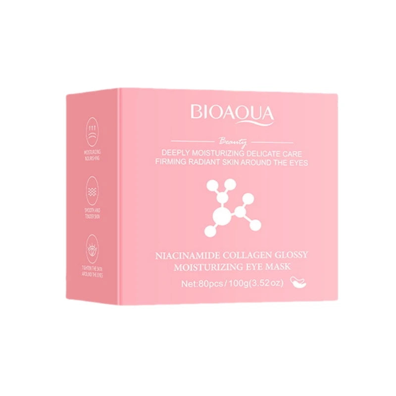 80-Pack Niacinamide Collagen Eye Mask – Brightening & Hydrating