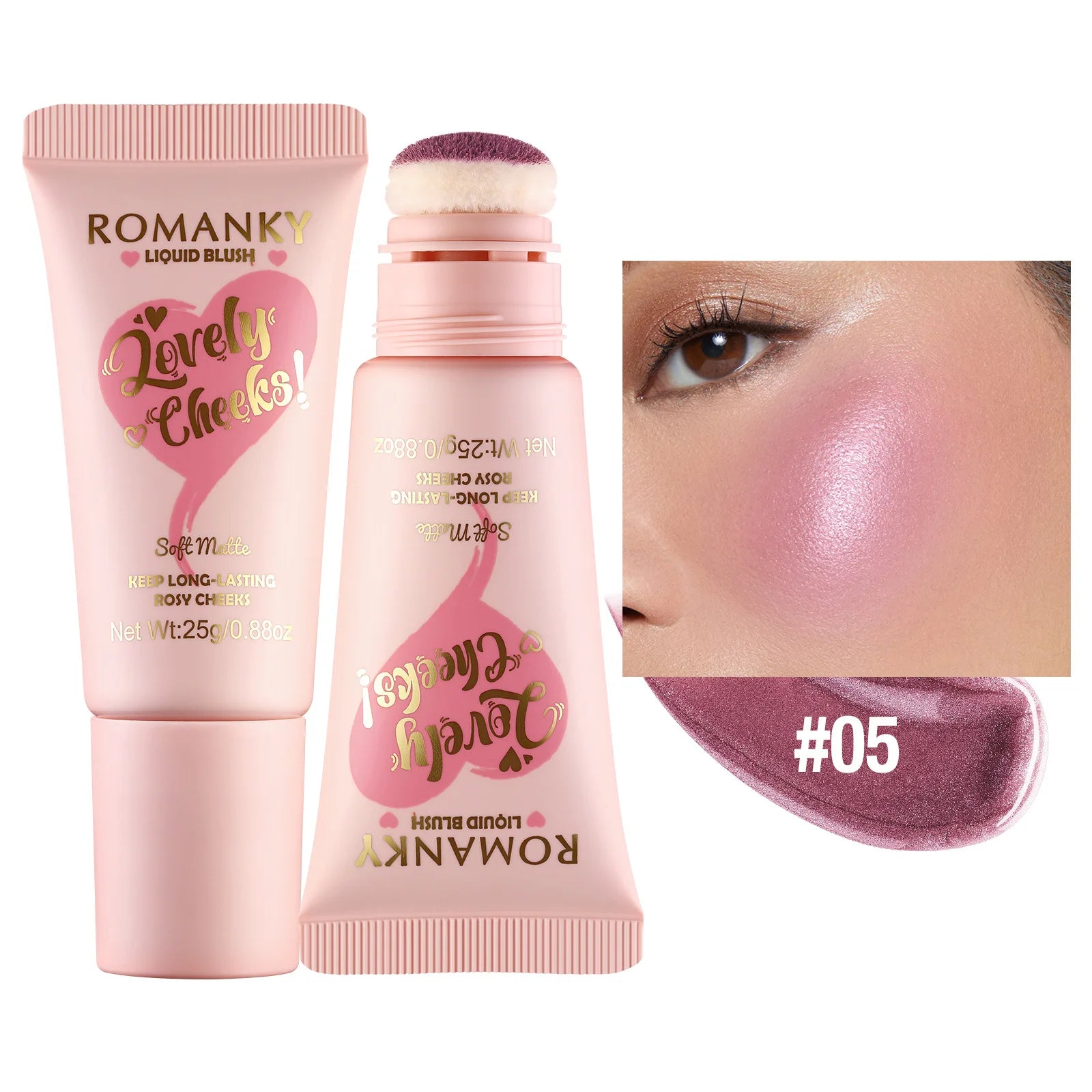 Velvet 6-Color Blush Stick | Pearl Shimmer Lips & Cheeks Blush Stick Oasis Select 05
