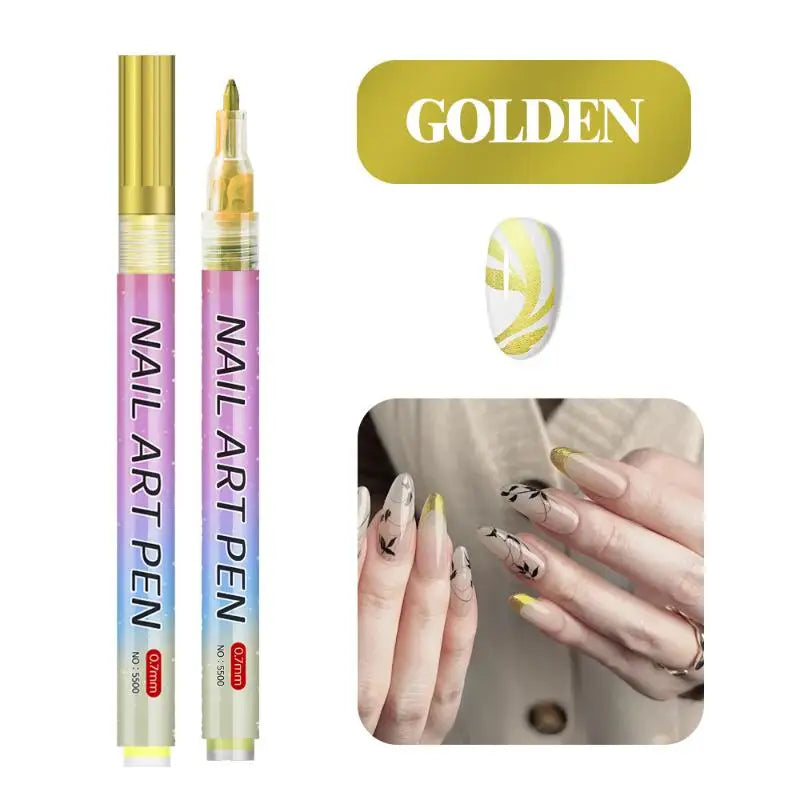 1/12Pc DIY Colorful Nail Art Graffiti Pen Nail DIY Quick-drying Dot Flowers Liner Pen 3D Effect Nail Art Graffiti Pen Nail Tools Oasis Select A4
