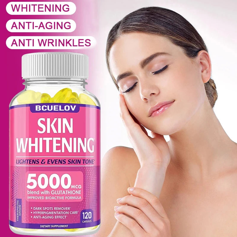 Skin Whitening with L-Glutathione 5000mcg Dark Spot Brightening, Anti-Aging, Antioxidant Capsules Oasis Select