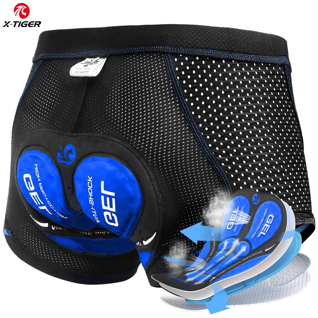 X-TIGER Cycling Shorts Breathable Mesh Cycling Underwear 5D Gel Pad Shockproof MTB Bike Shorts Men Shorts Oasis Select XM-DNK-16804L M