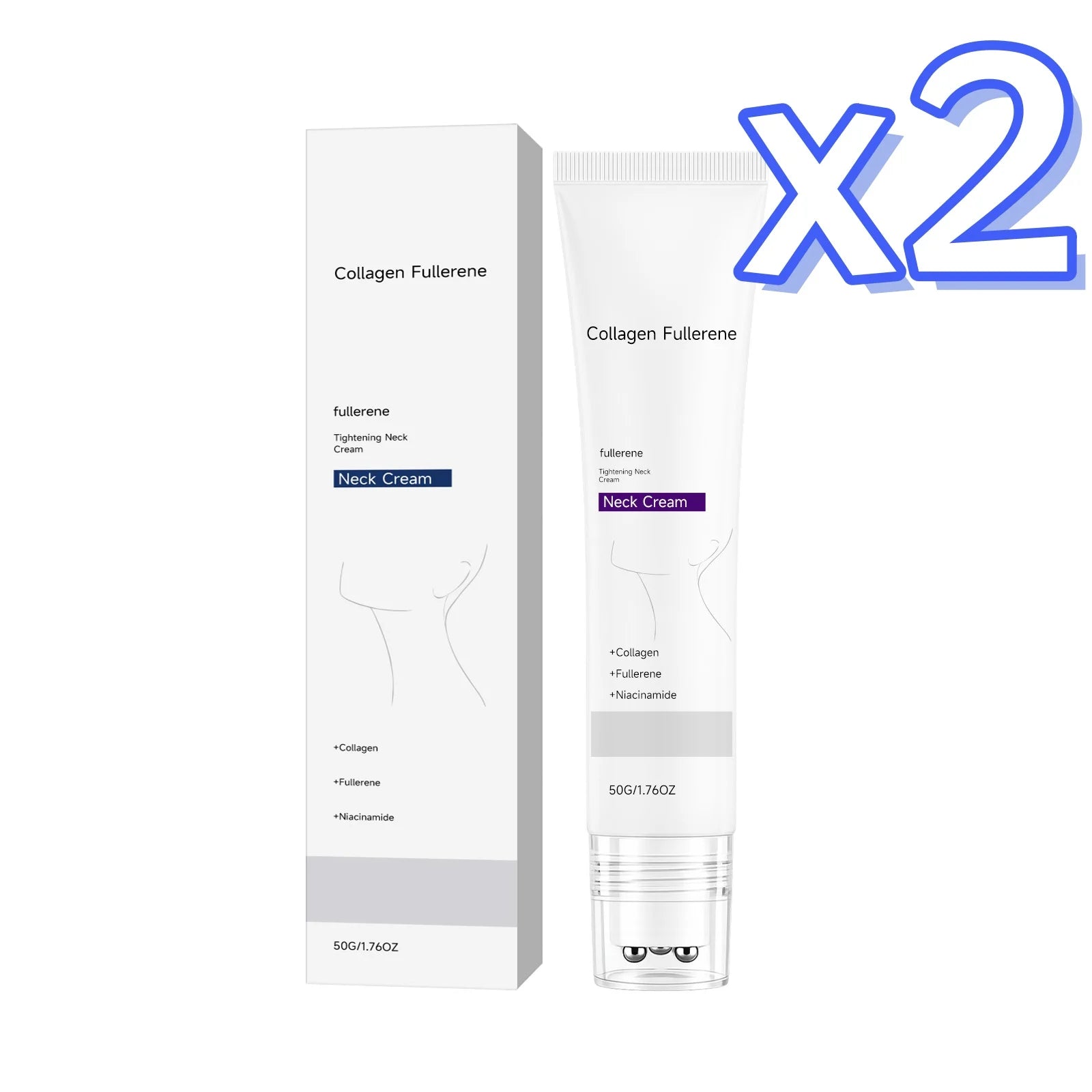 Collagen Neck Cream – Firming, Lifting & Wrinkle Reducer Neck Firming Cream Oasis Select 50g Boxed x 2pcs