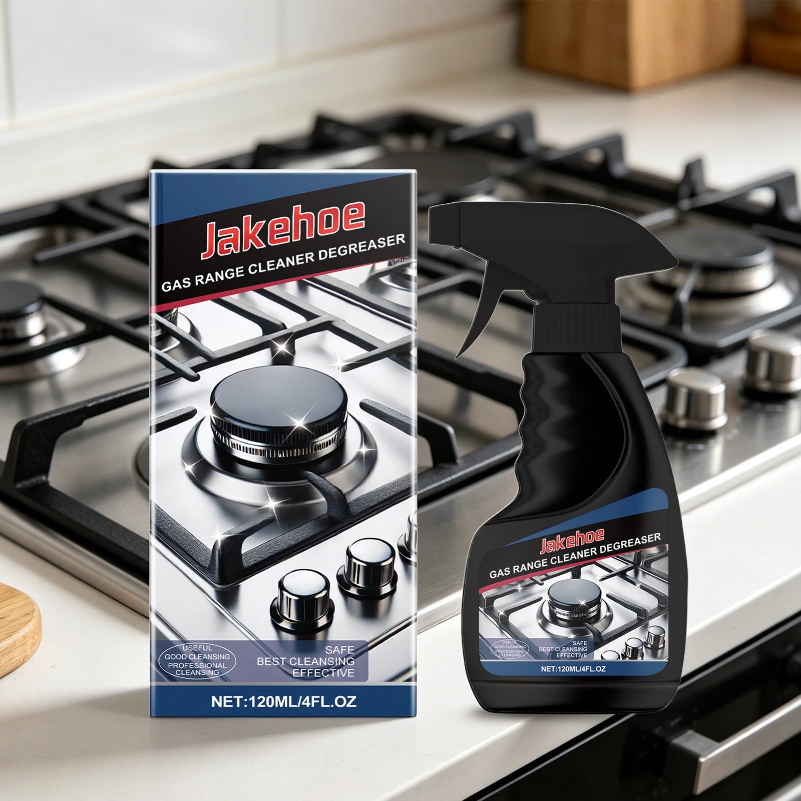 Gas Stove Cleaner for Cooktops Range Hoods and Kitchen Surfaces Removes Stubborn Grease and Burnt on Food Kitchen Cleaning Tool Oasis Select