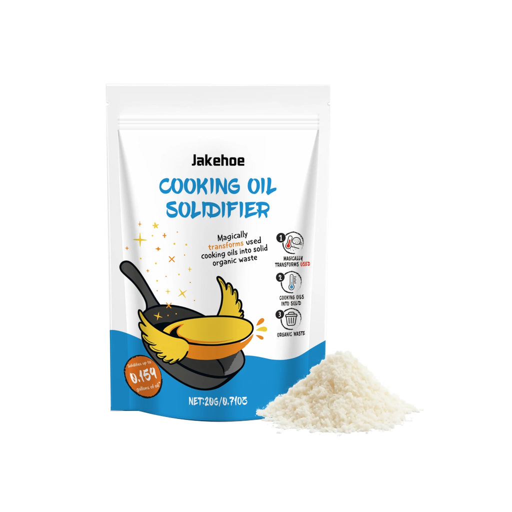 Cooking Oil Solidifier Powder Prevents Clogged Drains Turns Used Fryer Oil Into Solid Disposal For Home Restaurant Eco Cleaning Oasis Select 20g trial pack