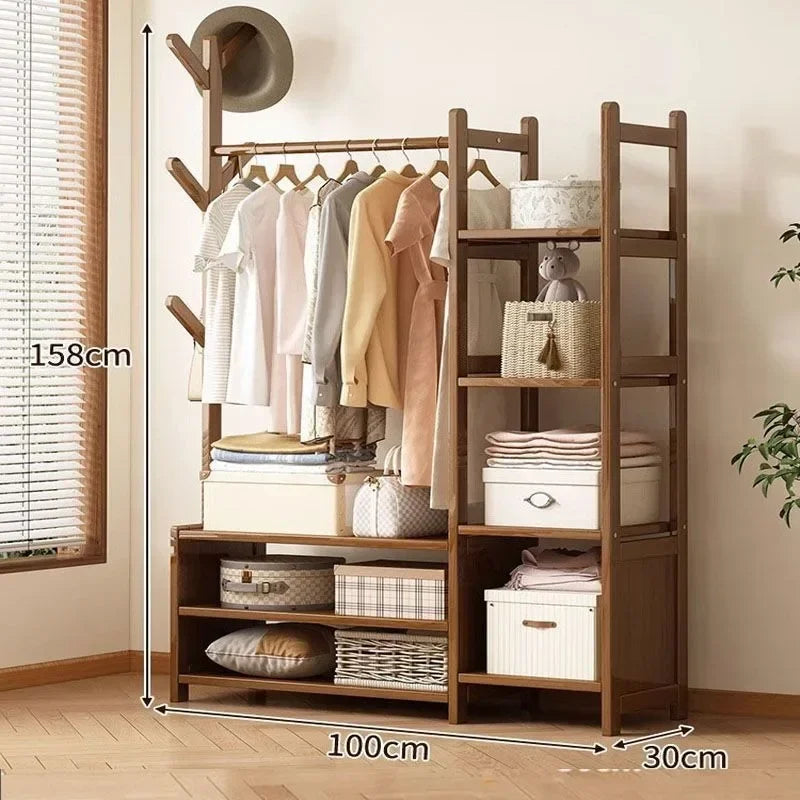 Multi-functional Floor mounted clothes hanger, bedroom home clothes rack, simple indoor storage rack, clothes rack, storage rack Oasis Select Without drawer 100cm