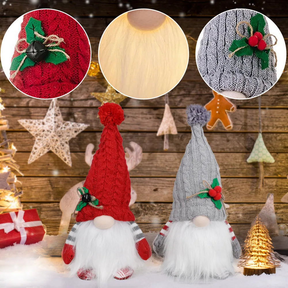 Christmas Doll New Knitted Hat with Lights and Light Forest Man Decoration Creative Christmas Decoration Supplies Oasis Select