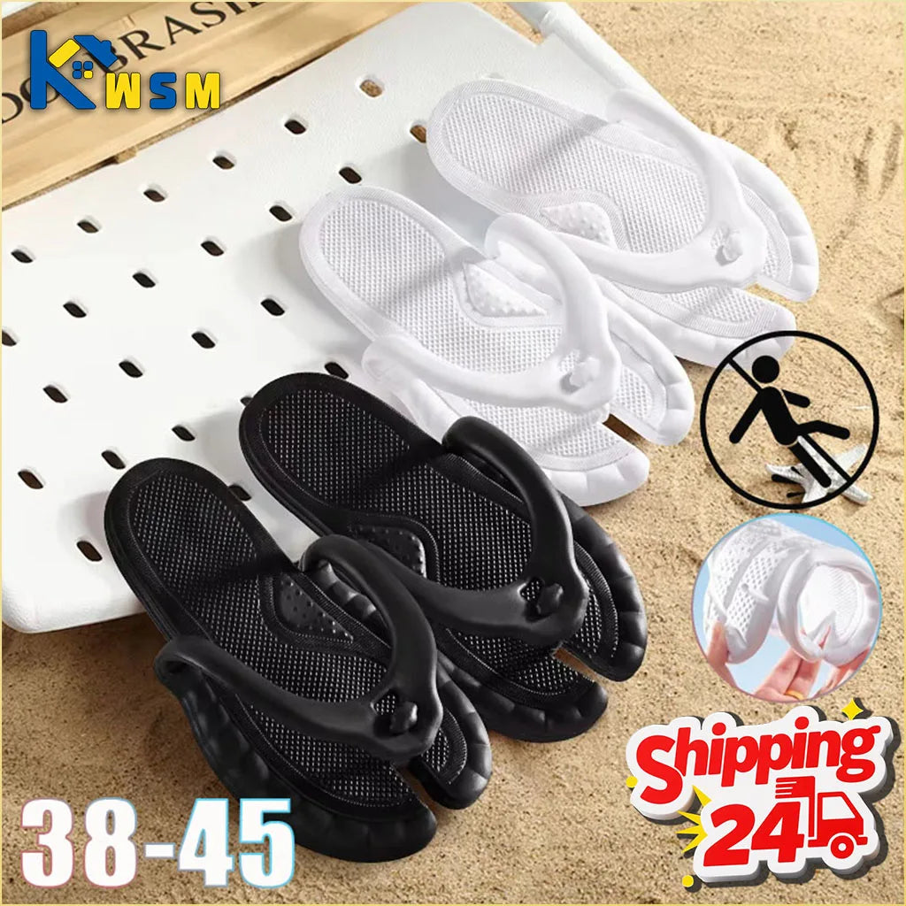 Foldable Portable Slippers for Travel Men Women Anti Slip Lightweight Flip Flops for Swimming Shower Beach Hotel Gym Use Oasis Select