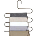 Stainless Steel 5-Layer S-Shaped Pants Hanger Rack | Space Saver
