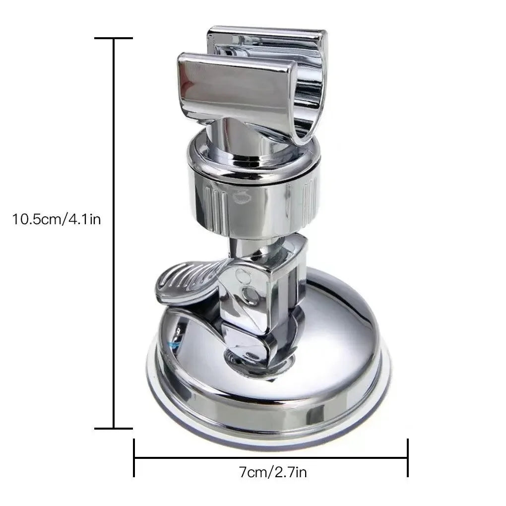 Adjustable Shower Rack Suction Cup Type Lotus Canopy Bracket Handheld Shower Head Bathroom Nozzle Fixed Base Oasis Select sliver
