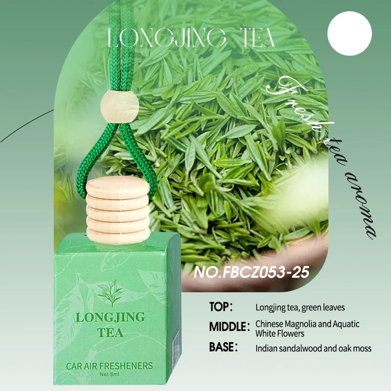 FORMBO Tea Car Air Freshener – Alcohol-Free Hanging Diffuser Car Air Freshener Oasis Select LONGJING TEA