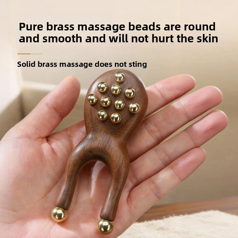 Wooden Brass Facial Massager – Face Lifting & Skin Tool
