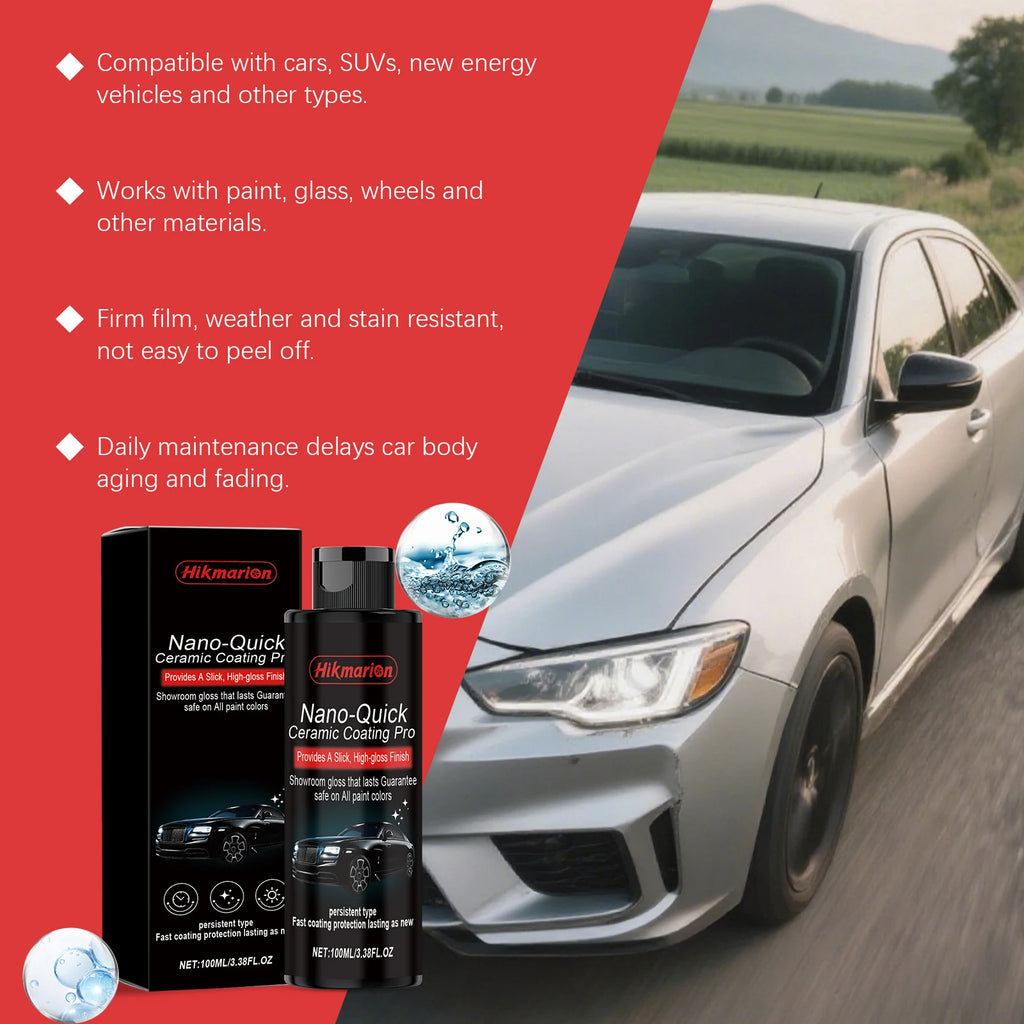 Nano Ceramic Car Coating Liquid Polish for Automotive Surface Coating Restore Shine Long Lasting Gloss Paint Protection Car Care Oasis Select