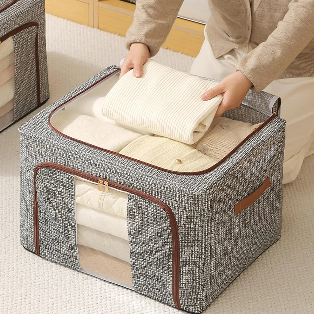 24L/66L Storage Bag Foldable Large Capacity Clothes Blanket Storage Bags Storage Containers For Organizing Bedroom Closet Cloth Oasis Select 66L