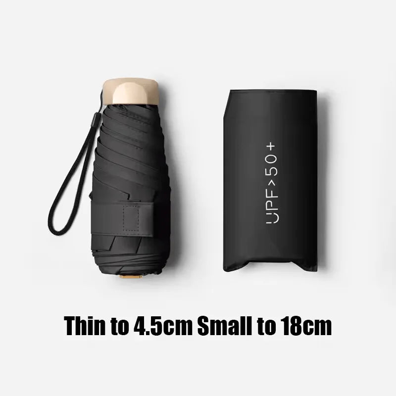 Ultralight UV Protection Five-Fold Mini Folding Umbrella